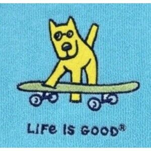 Life Is Good Pet Drying Towel Rocket Skateboard 44x”x27.5” Microfiber Rare